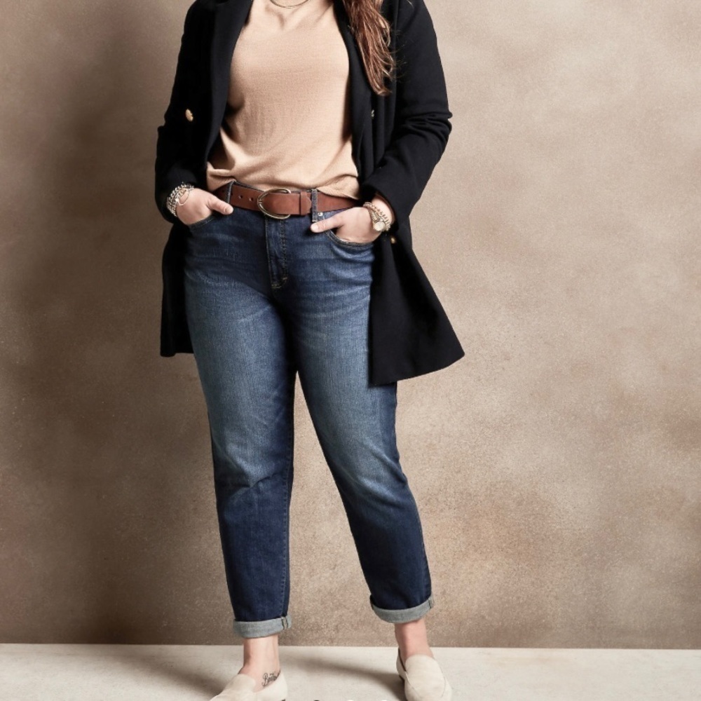 Banana Republic NWT Sz 20 Factory Curvy Girlfriend Jeans Stretchy Low Rise 2022